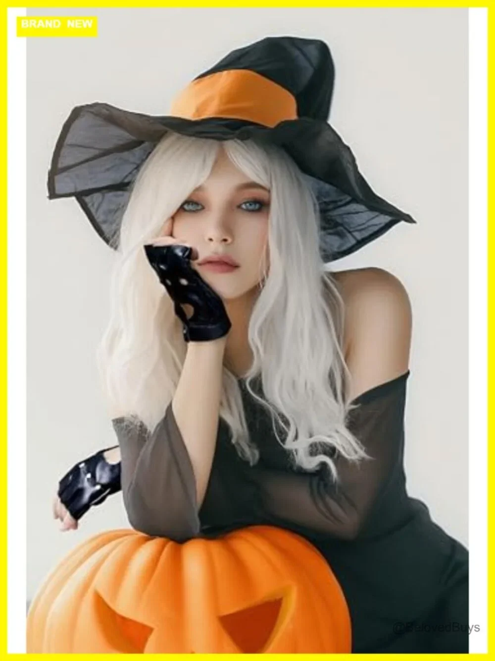 PU Leather Fingerless Gloves with Heart Cutout Punk Rock Halloween Costume